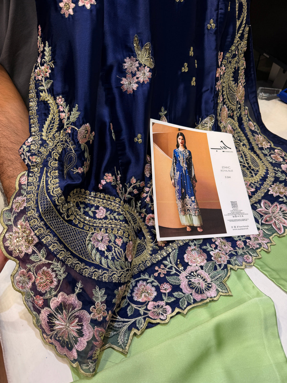 ETHNC KAFTAN SILK 2PC E-1144 (Delivery Time 10 to 15 Days)