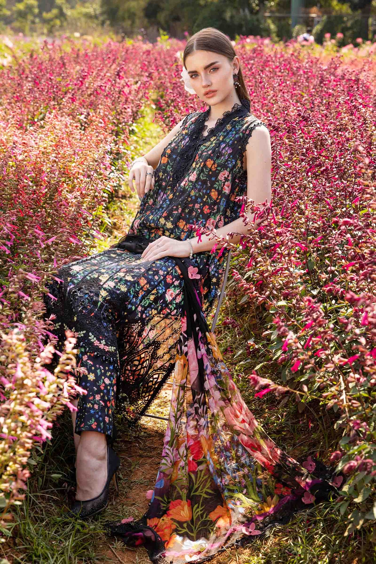 MARIA.B LAWN BLACK MPT-2507-B