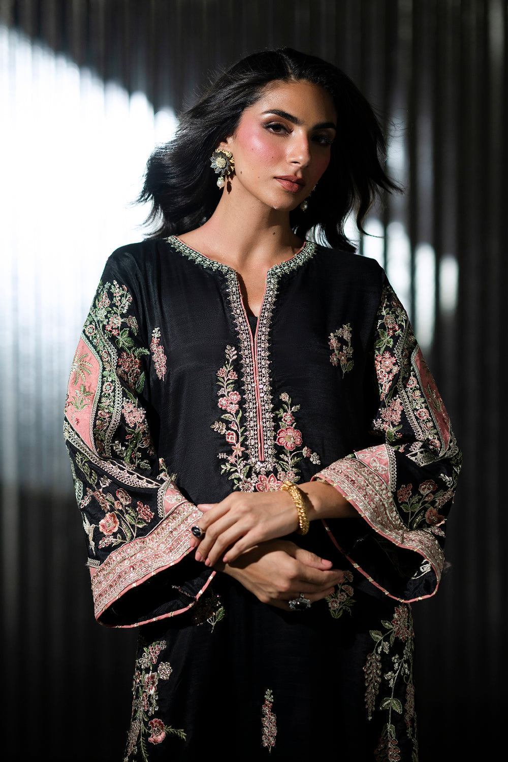 ETHNC SILK E-1135 KAFTAN 2PC