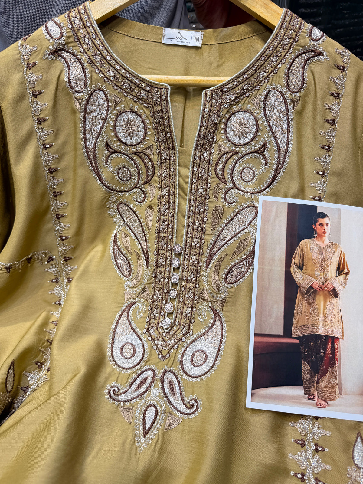 ETHNC KURTA SET E-1096 2PC SAND