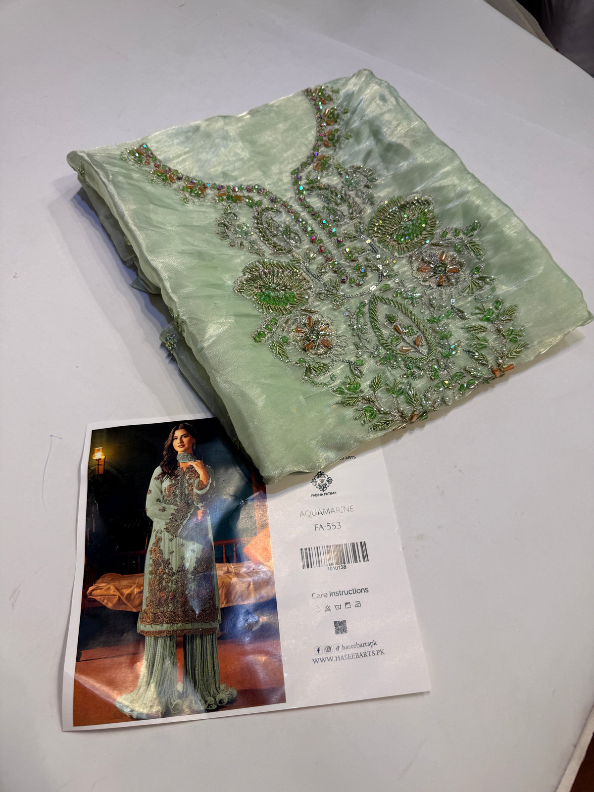 FABIHA FATIMA SHISA SILK AQUAMARINE