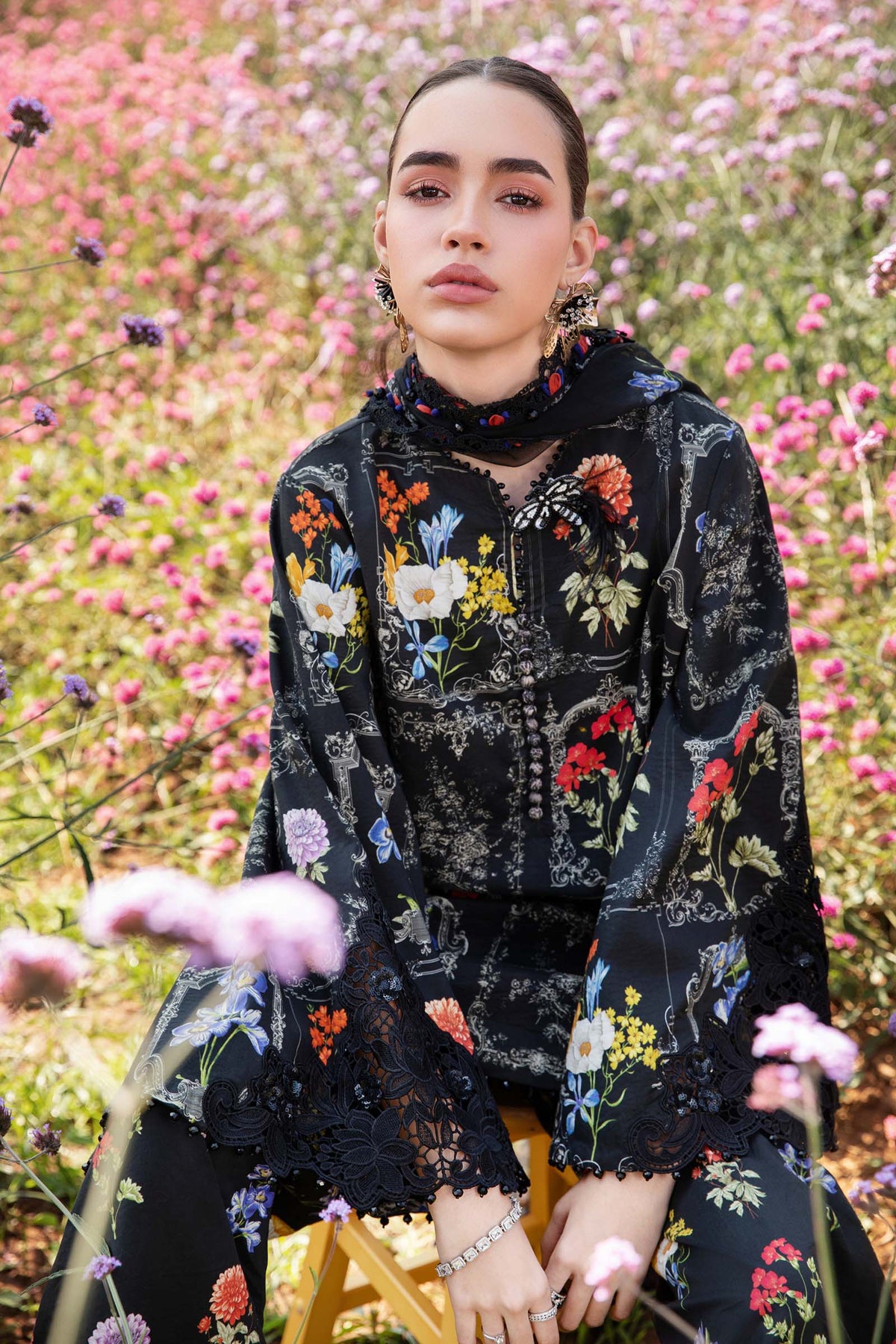 MARIA.B LAWN BLACK MPT-2511-B