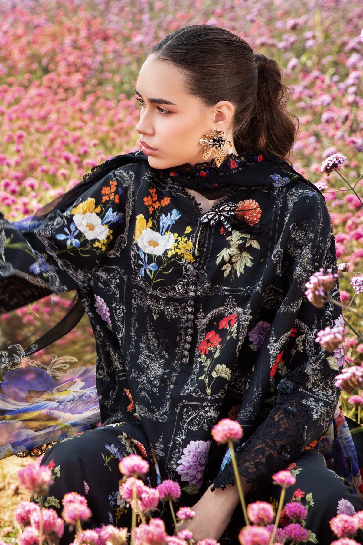 MARIA.B LAWN BLACK MPT-2511-B