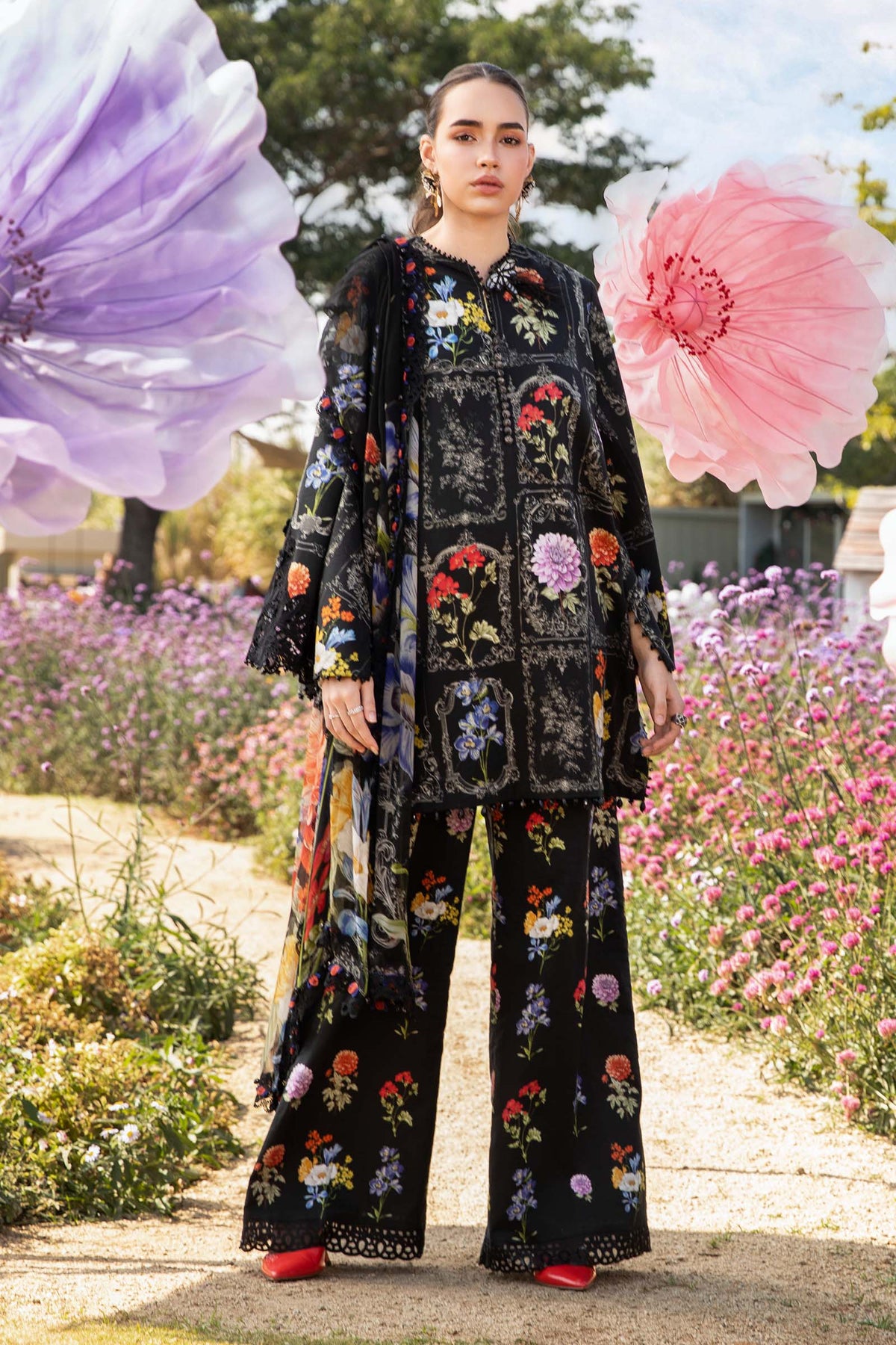 MARIA.B LAWN BLACK MPT-2511-B