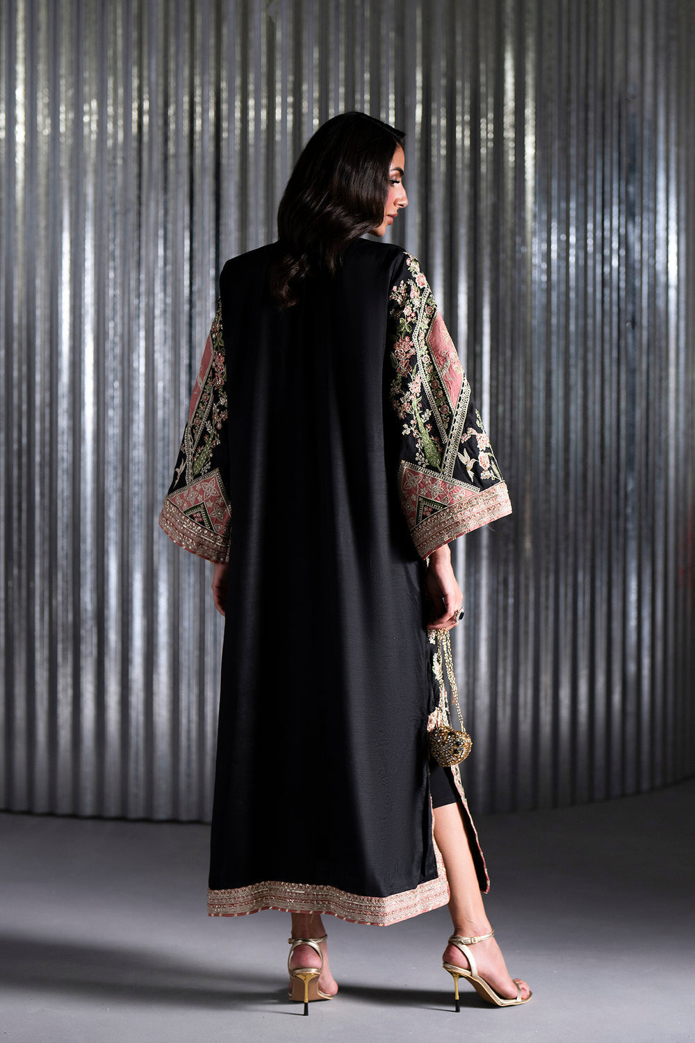 ETHNC SILK E-1135 KAFTAN 2PC