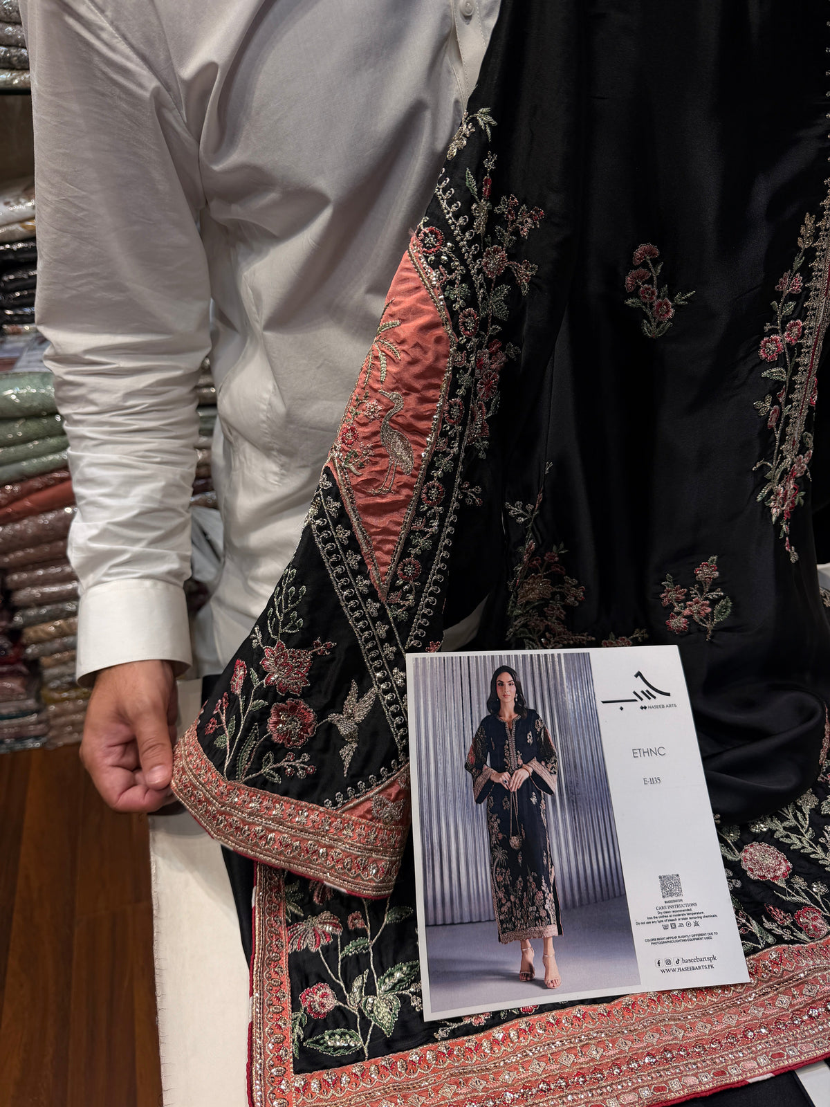 ETHNC SILK KAFTAN 2PC E-1135 STICHED (Delivery Time 10 to 15 Days)
