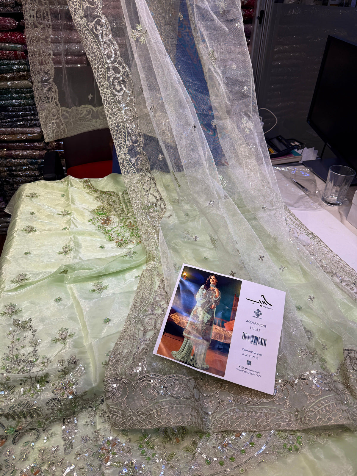 FABIHA FATIMA SHISA SILK AQUAMARINE