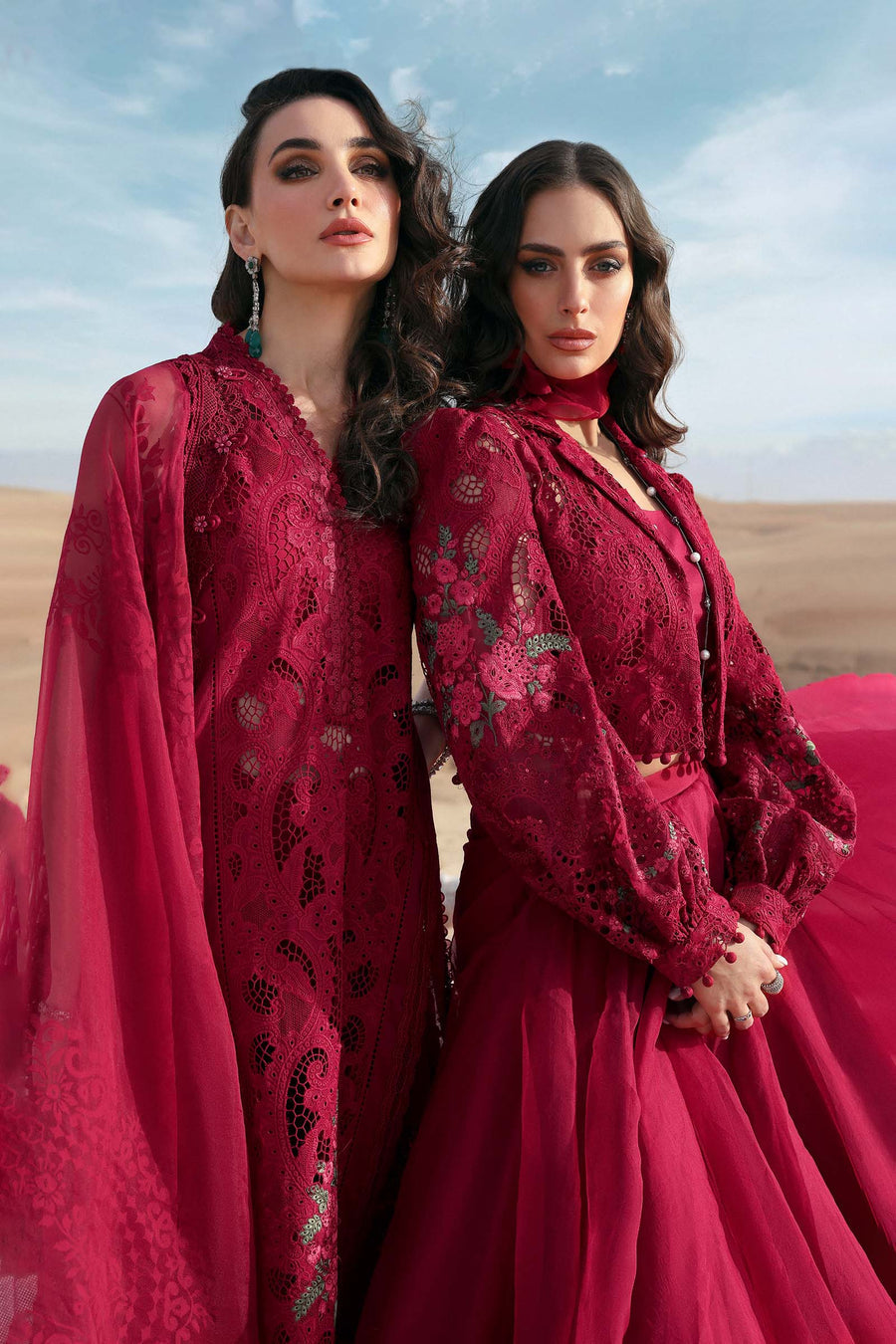 MARIA B MB D-2504 MEROON LAWN