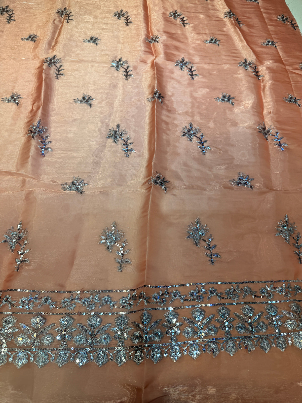 SRA 2PC SHISHA SILK FEROZEA 06 PEACH