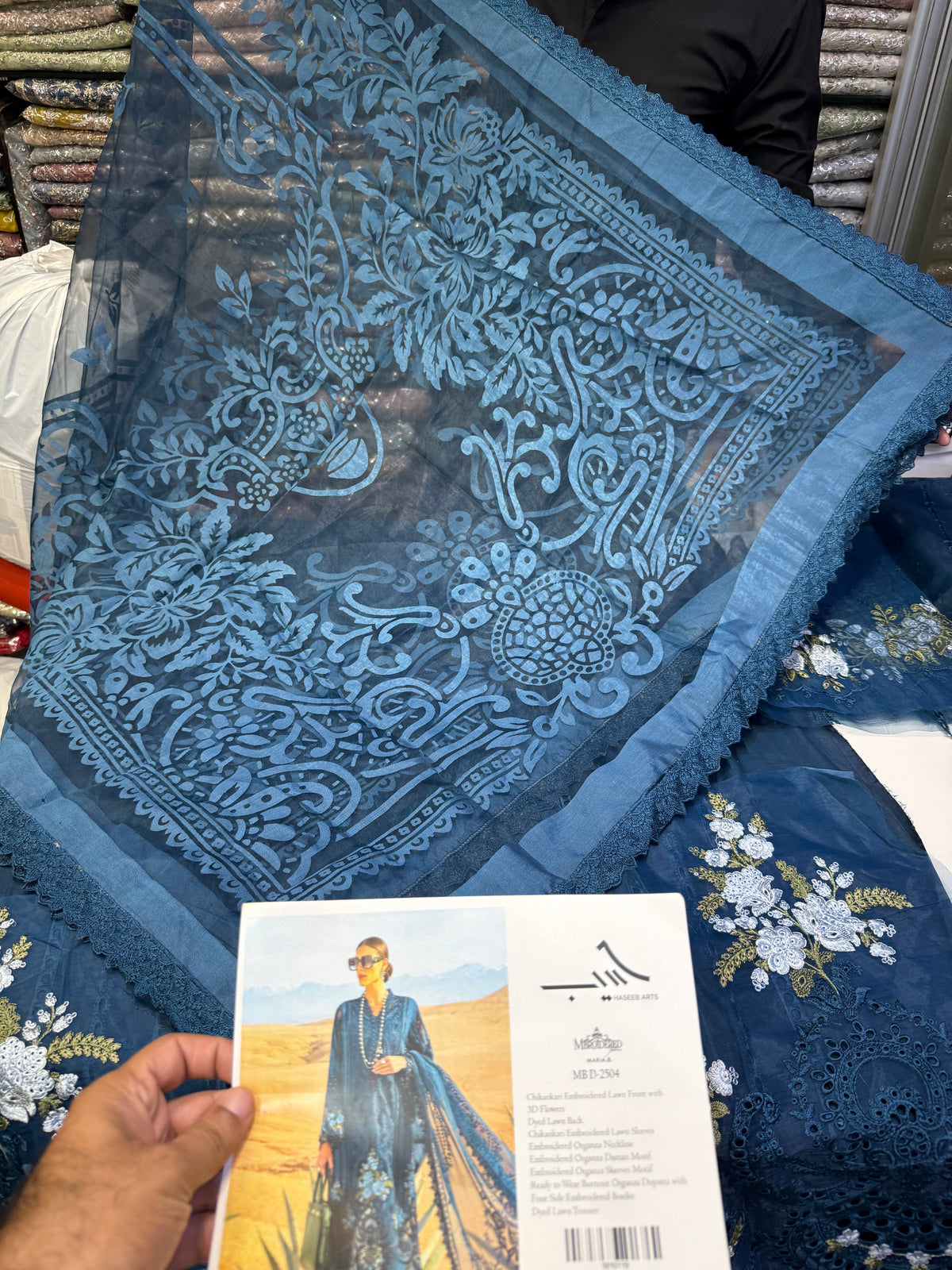 MARIA B MB D-2504 BLUE LAWN