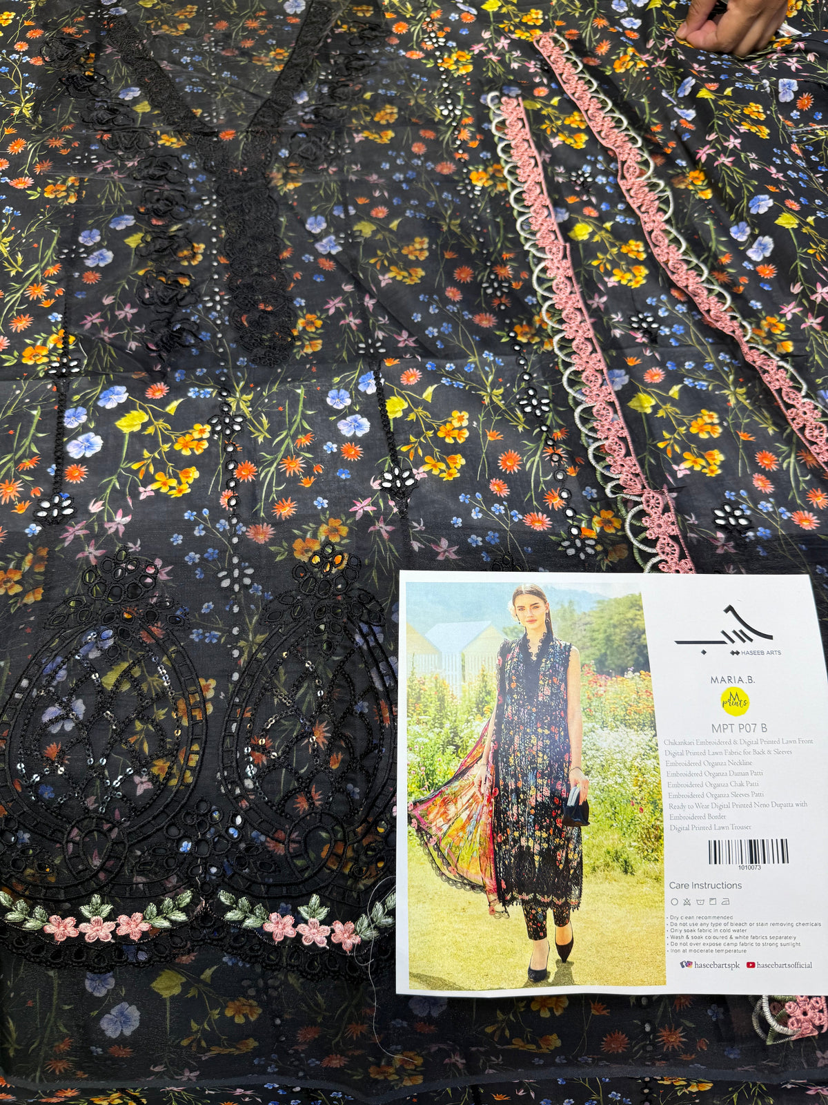 MARIA.B LAWN BLACK MPT-2507-B