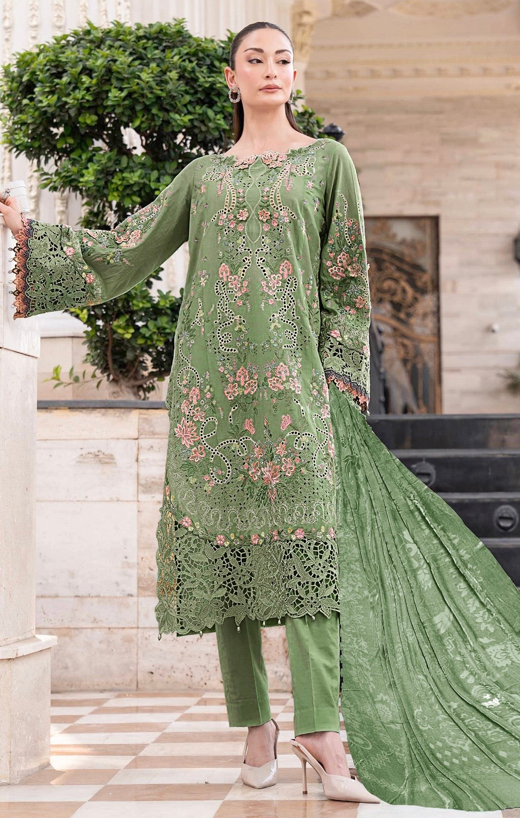 Maria.B 2615 Dhanak With Palachi Shawl