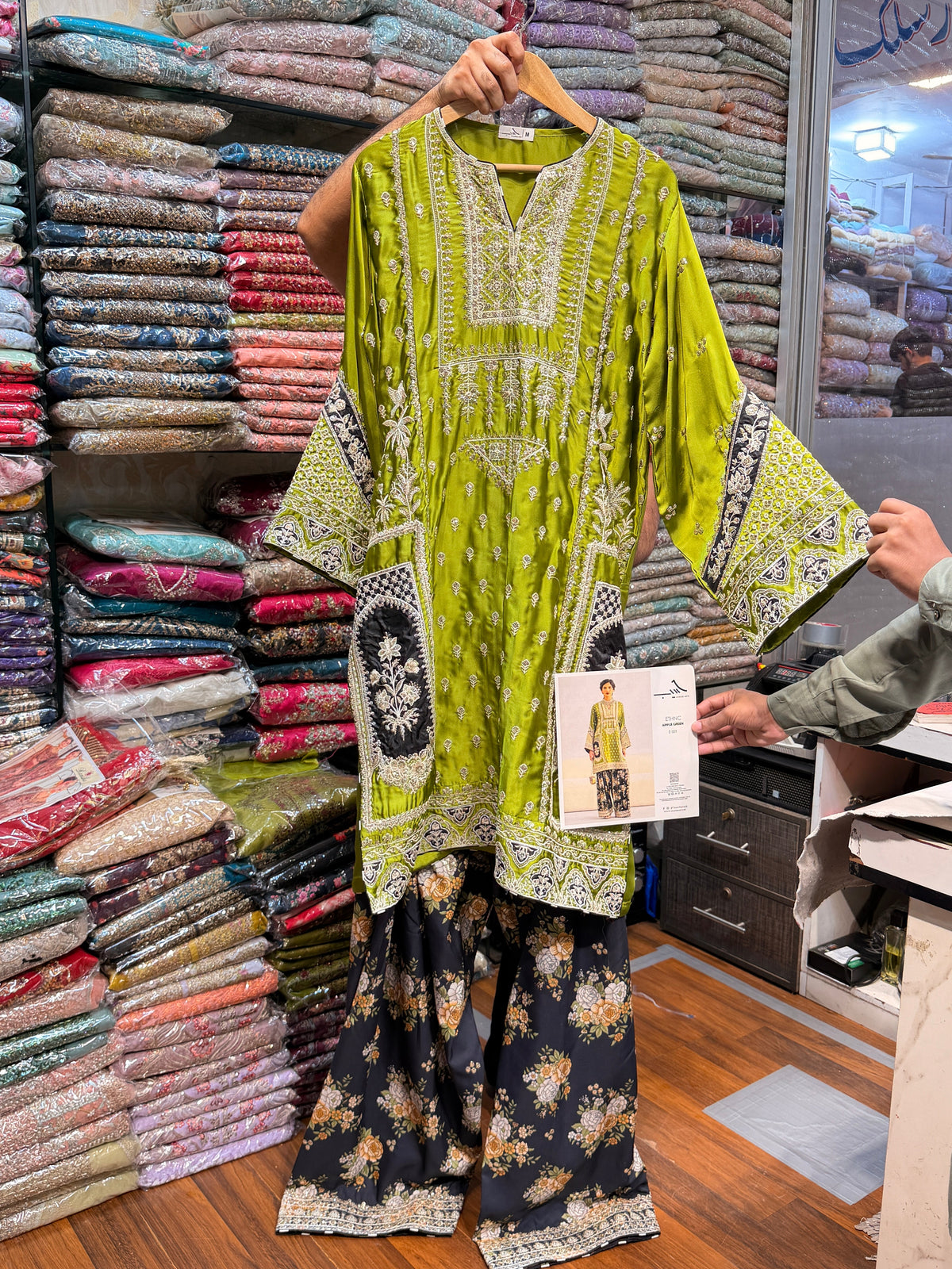 ETHNC SILK  2PC E-1103 STICHED (Delivery Time 10 to 15 Days)