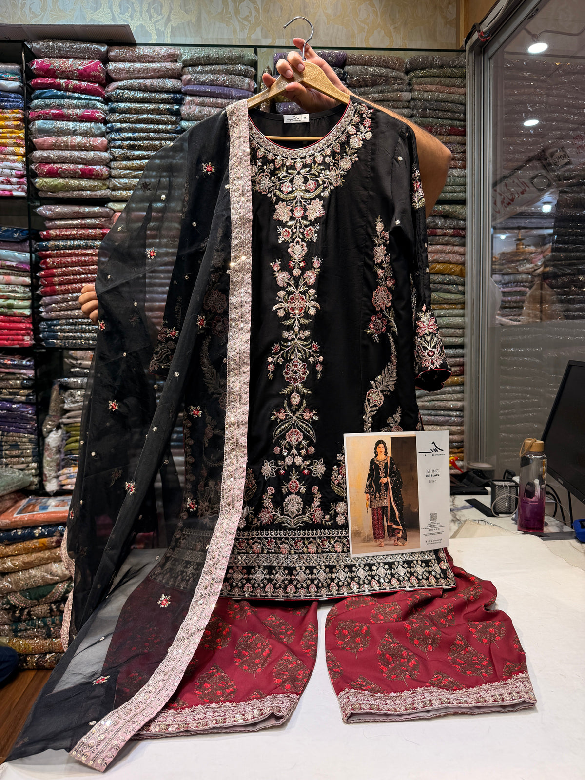 ETHNC KURTA SET VISCOSE E-1062 3PC (Delivery Time 10 to 15 Days)
