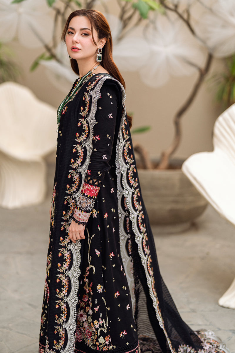 QALAMQAR LAWN FK-15 HANNAH BLACK