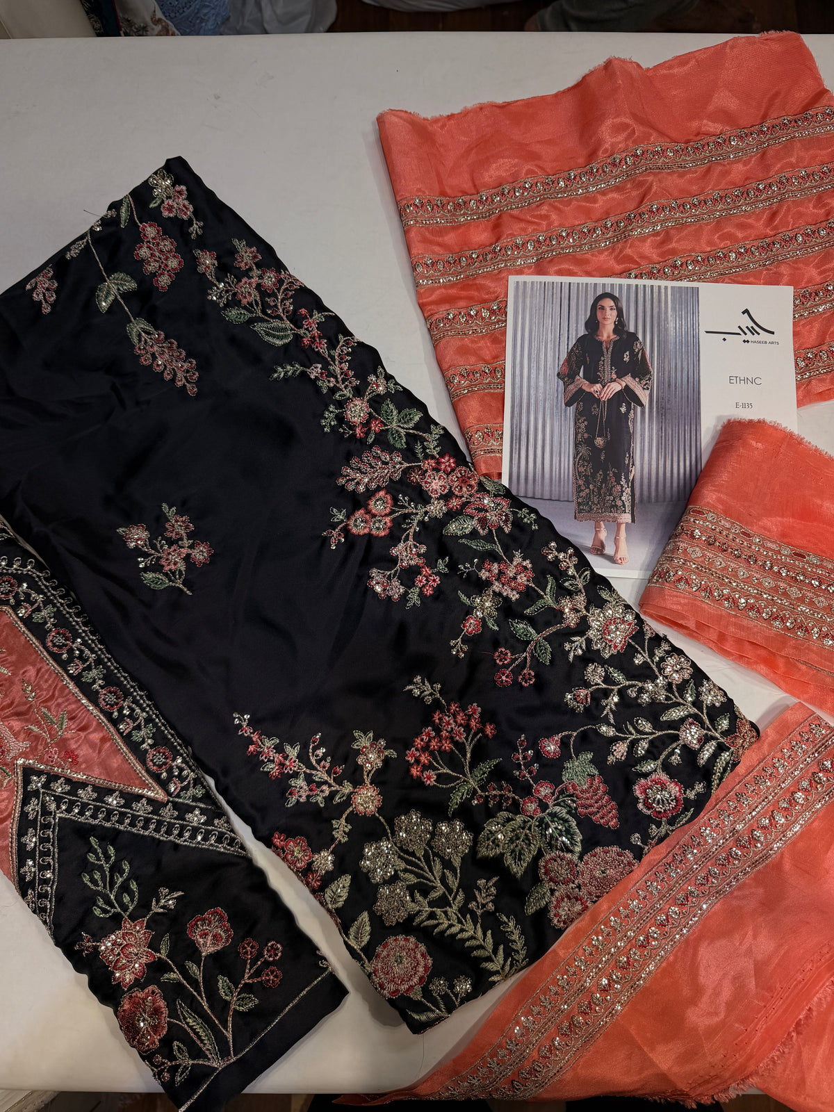 ETHNC SILK E-1135 KAFTAN 2PC