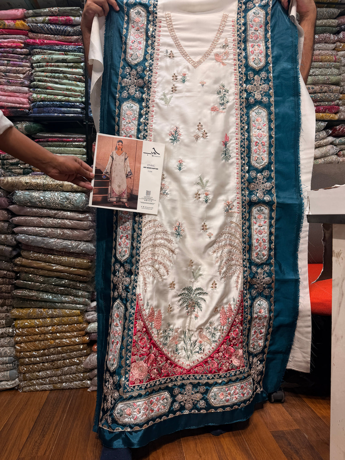 ETHNC SILK E-1024 KAFTAN 2PC