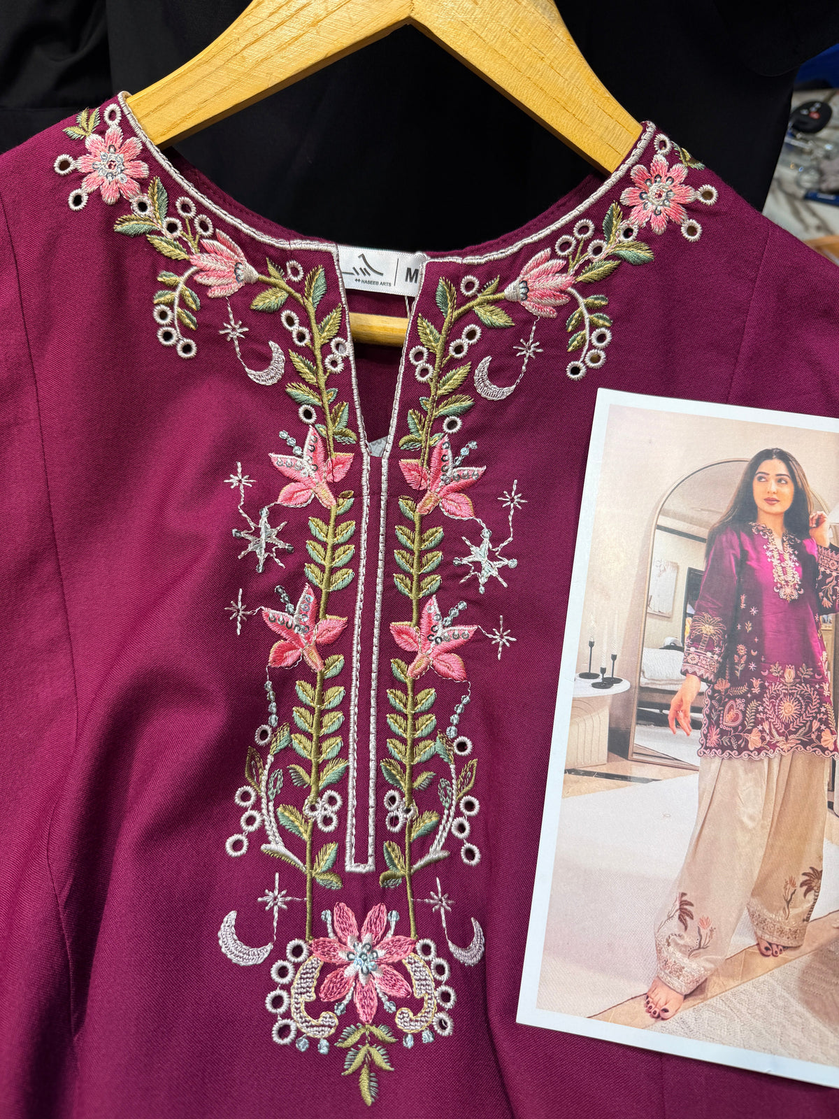 ETHNC KURTA SET 2PC MULBERRY DHANAK