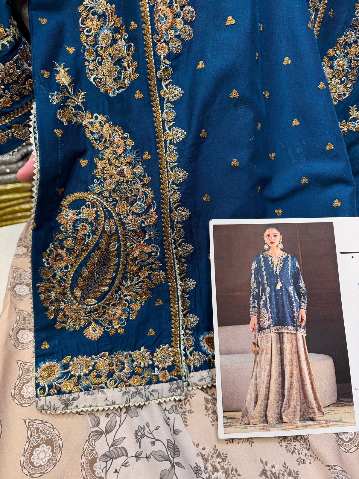 ETHNC KURTA SET 2PC E-1110 ZINK