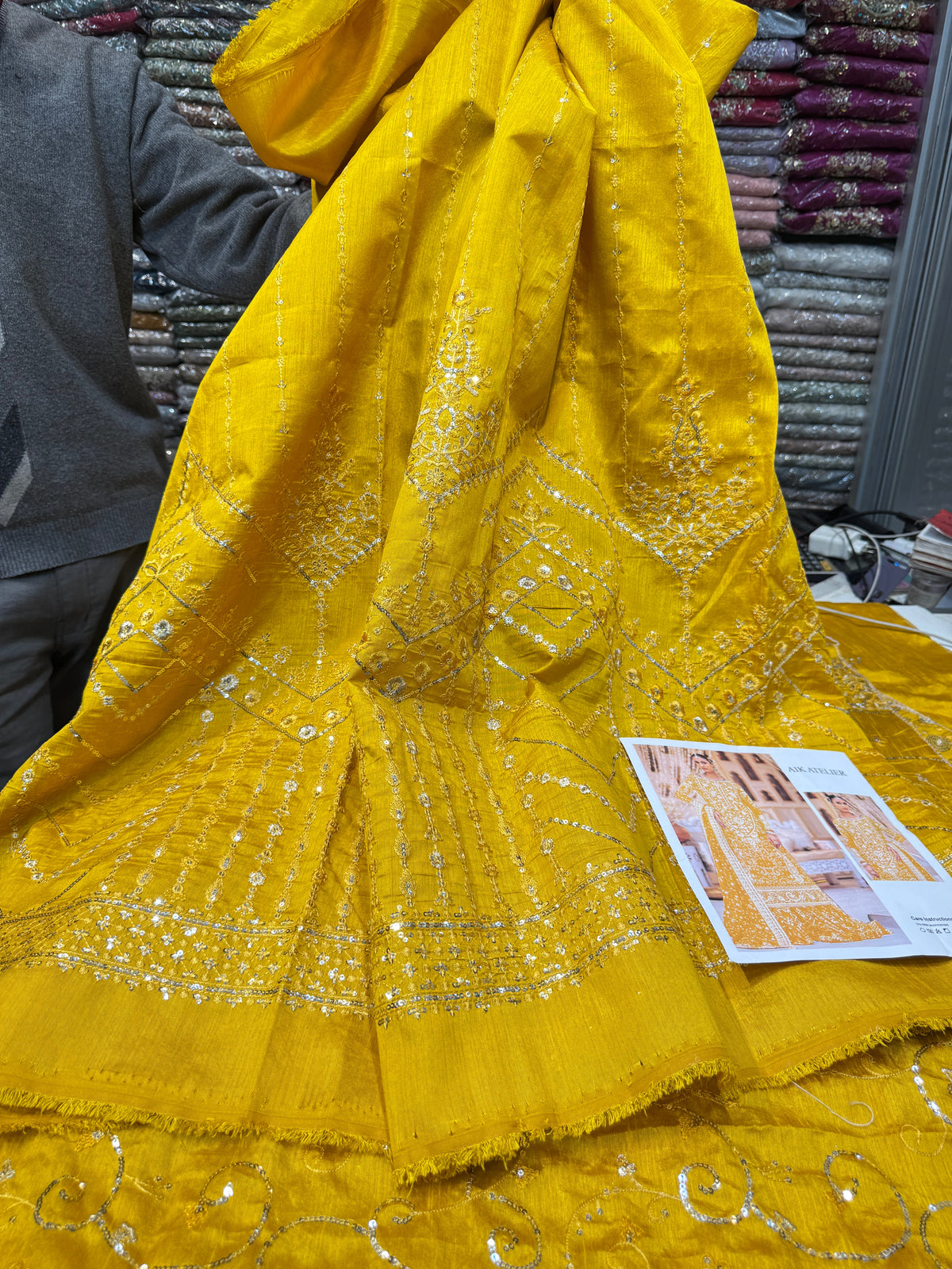 AIK RAW SILK MUSTARD