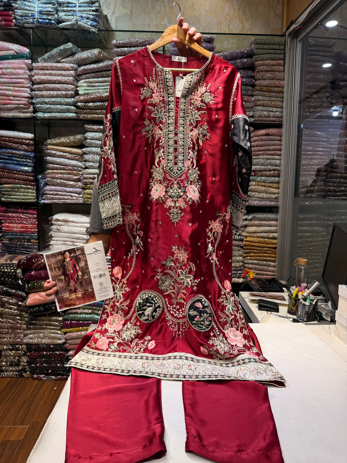 ETHNC SILK KAFTAN 2PC E-1149 STICHED (Delivery Time 10 to 15 Days)