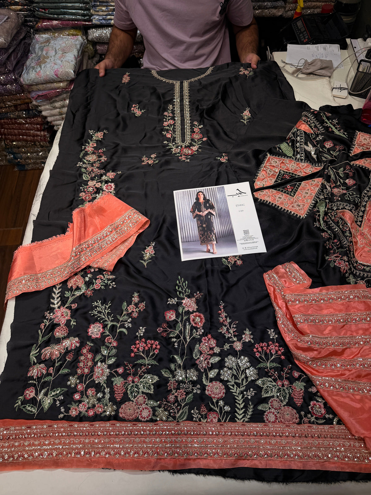 ETHNC SILK E-1135 KAFTAN 2PC