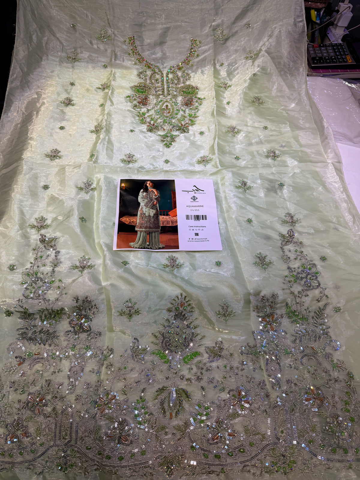 FABIHA FATIMA SHISA SILK AQUAMARINE