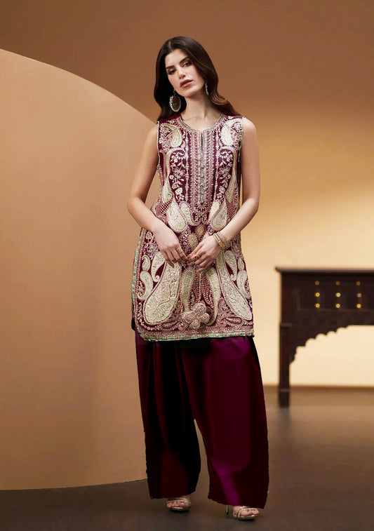 ETHNC VELVET 2PC E-1211 STICHED (Delivery Time 15 to 20 Days)