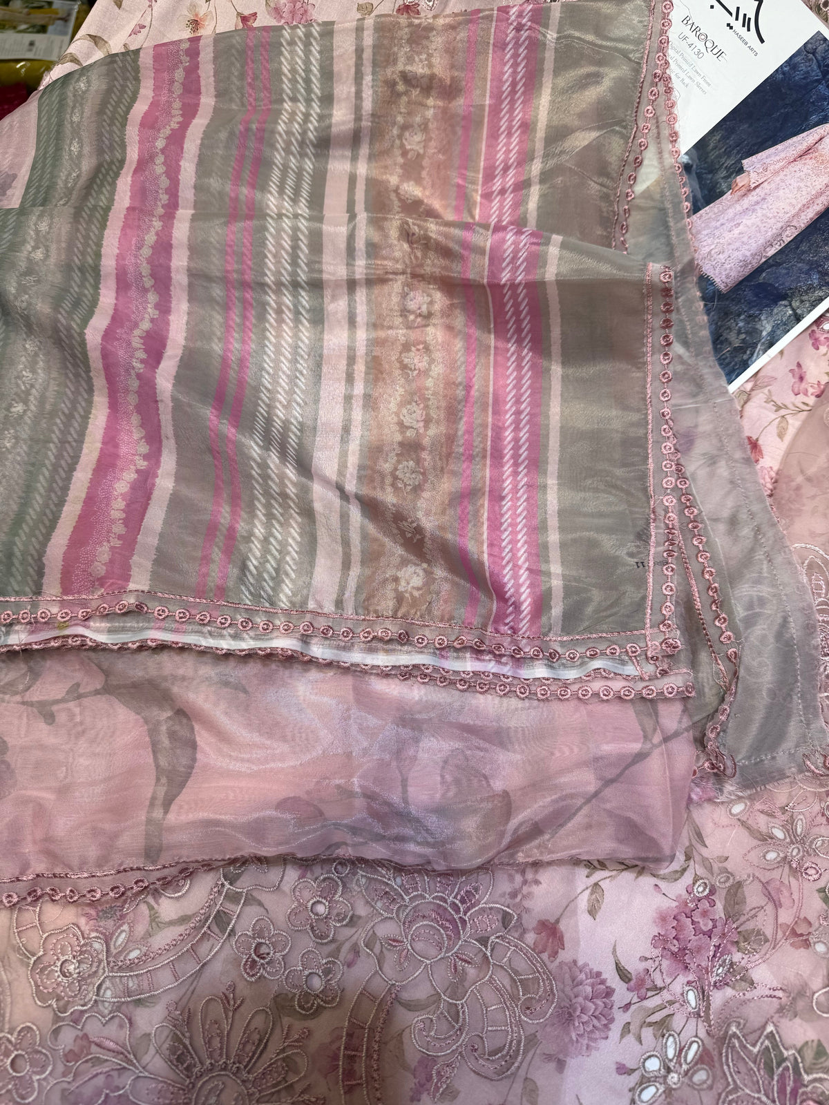 BAROQUE UF-4129 PINK LAWN