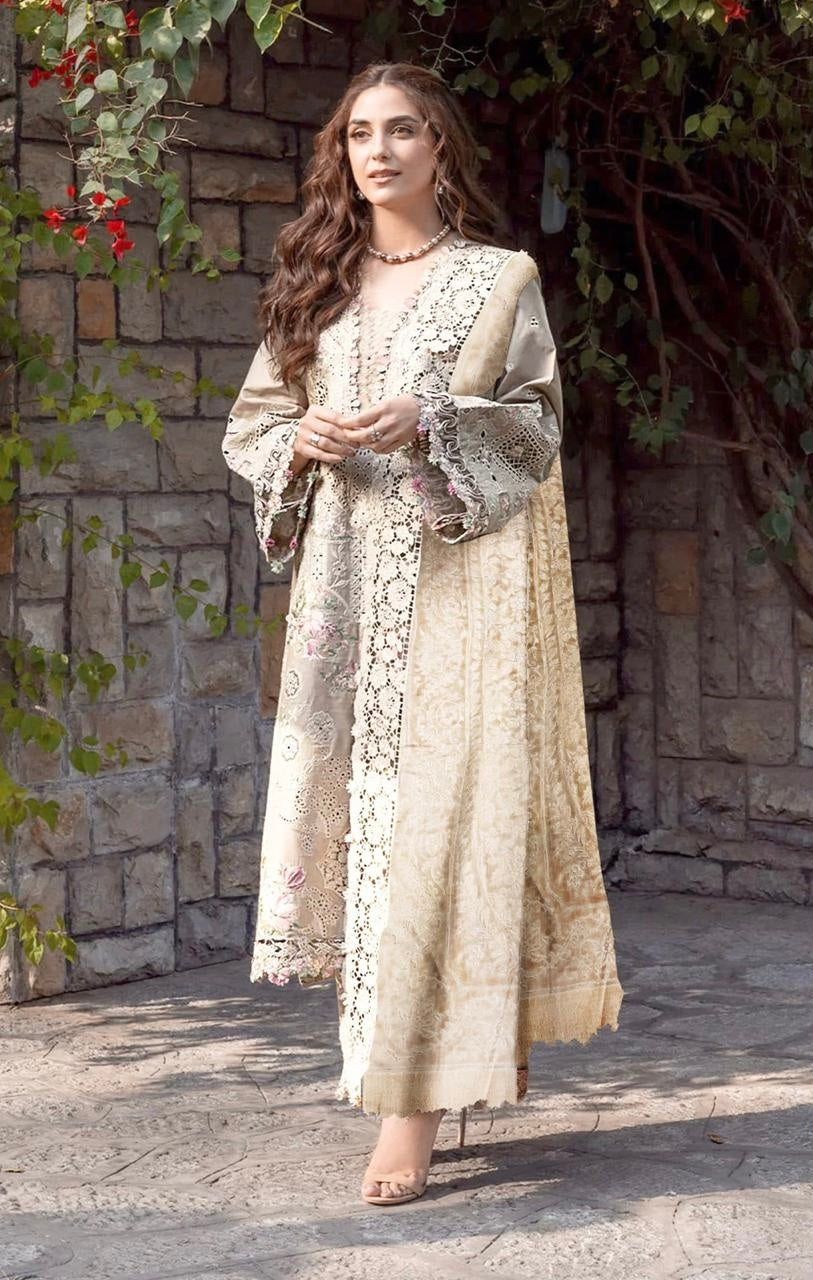 ELAF ELY-02 STICHED DHANAK WITH PALACHI SHAWL (Delivery Time 10 to 15 Days)