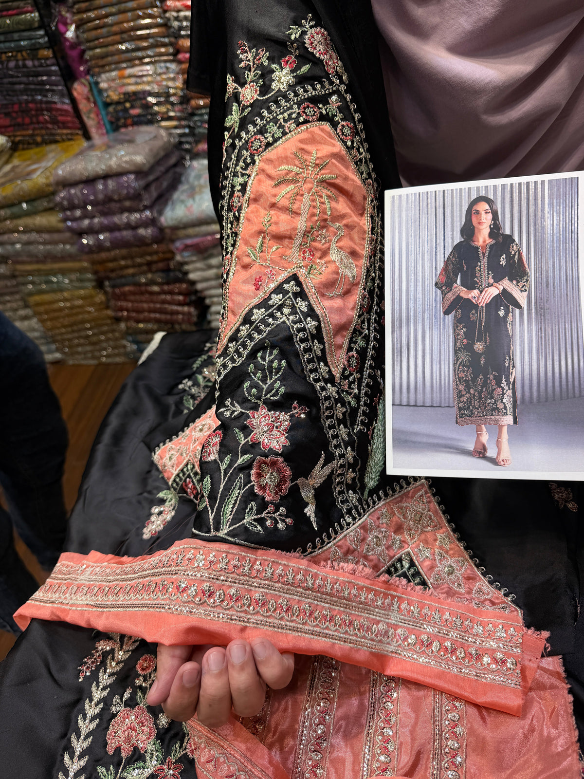 ETHNC SILK E-1135 KAFTAN 2PC