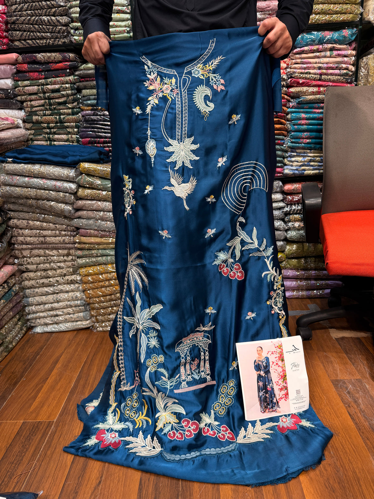 FLAIRS SILK KAFTAN 2PC ZINK