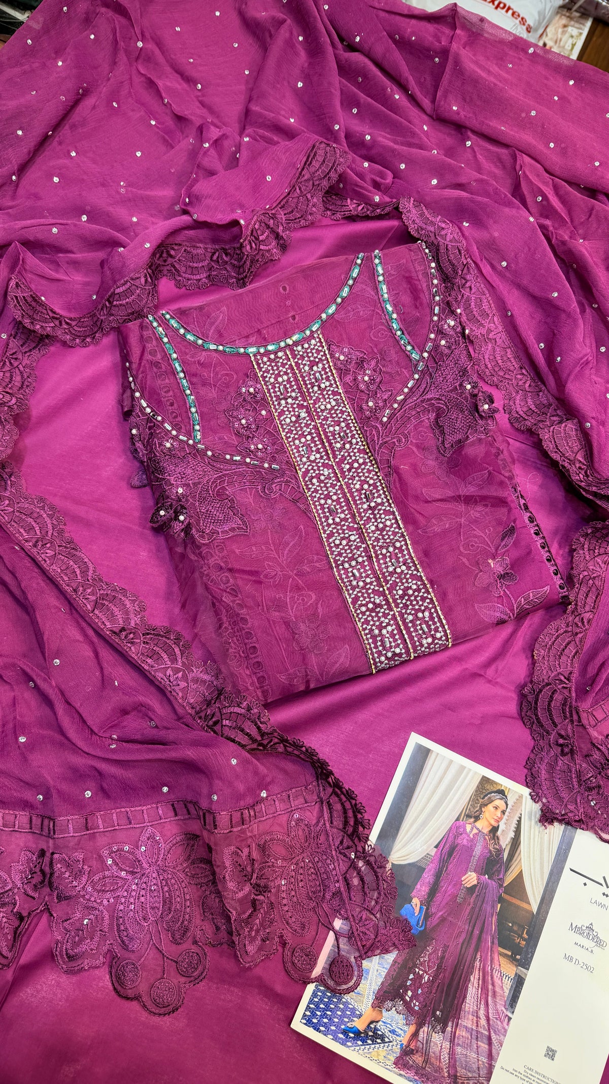 MARIA.B LAWN D-2502 MAGENTA