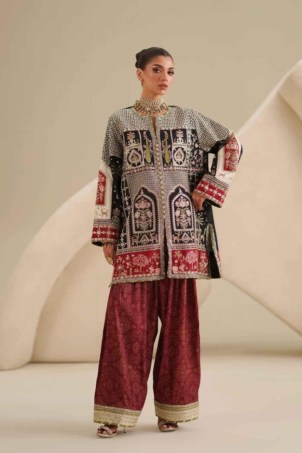 ETHNC KURTA SET VISCOSE E-1080 2PC (Delivery Time 10 to 15 Days)