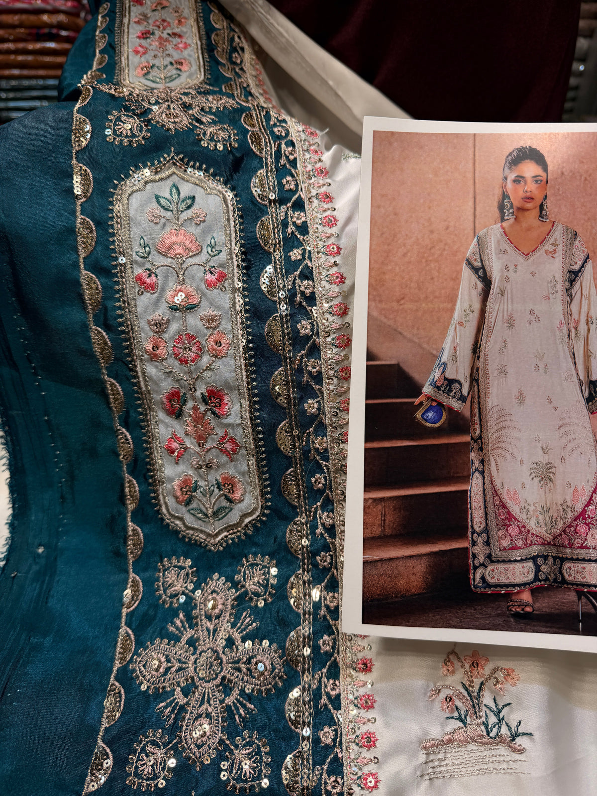 ETHNC SILK E-1024 KAFTAN 2PC
