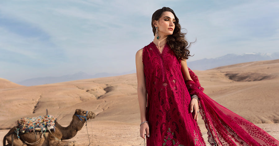MARIA B MB D-2504 MEROON LAWN