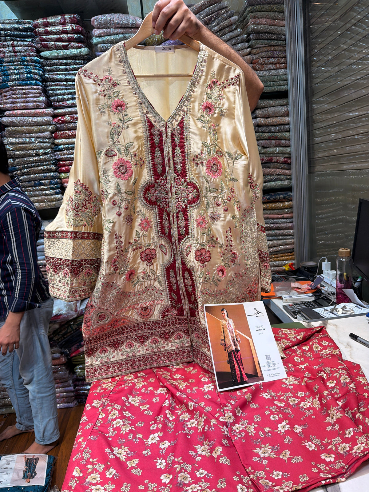 ETHNC SILK  2PC E-1213 STICHED (Delivery Time 10 to 15 Days)