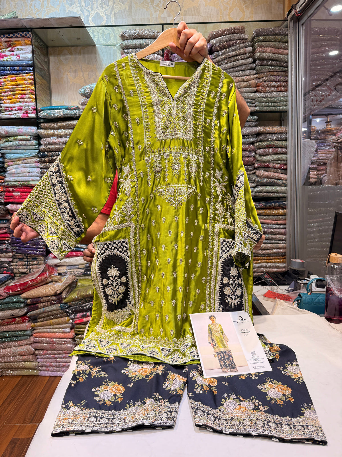 ETHNC SILK  2PC E-1103 STICHED (Delivery Time 10 to 15 Days)