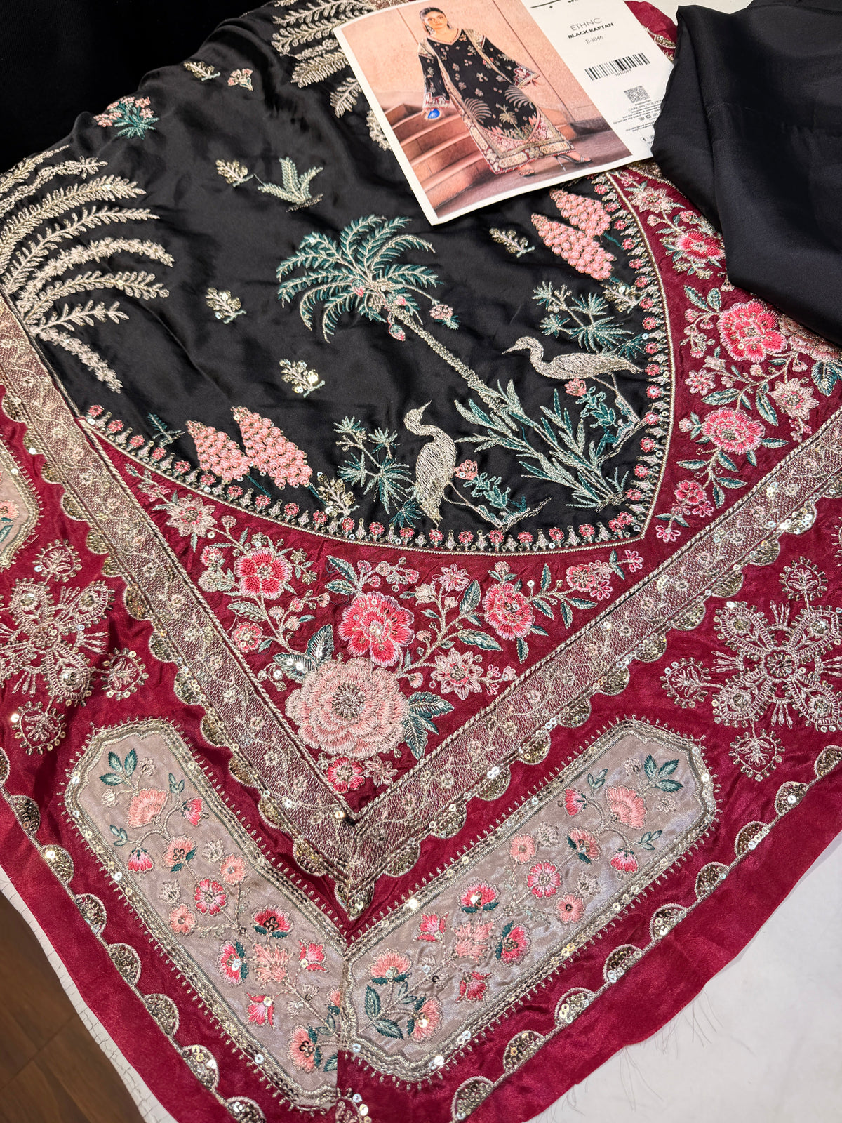 ETHNC SILK E-1024 KAFTAN 2PC