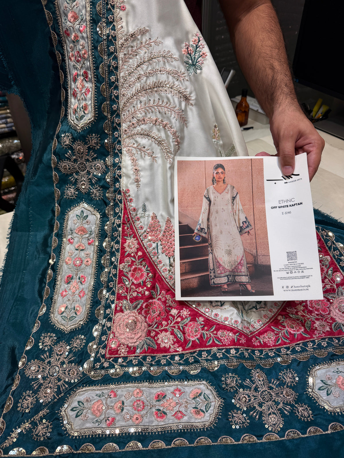 ETHNC SILK E-1024 KAFTAN 2PC