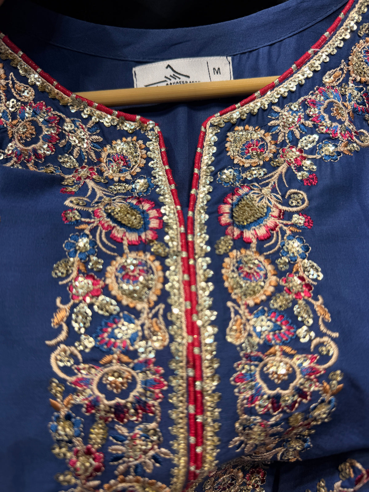 ETHNC KURTA SET 2PC E-623 COBALT
