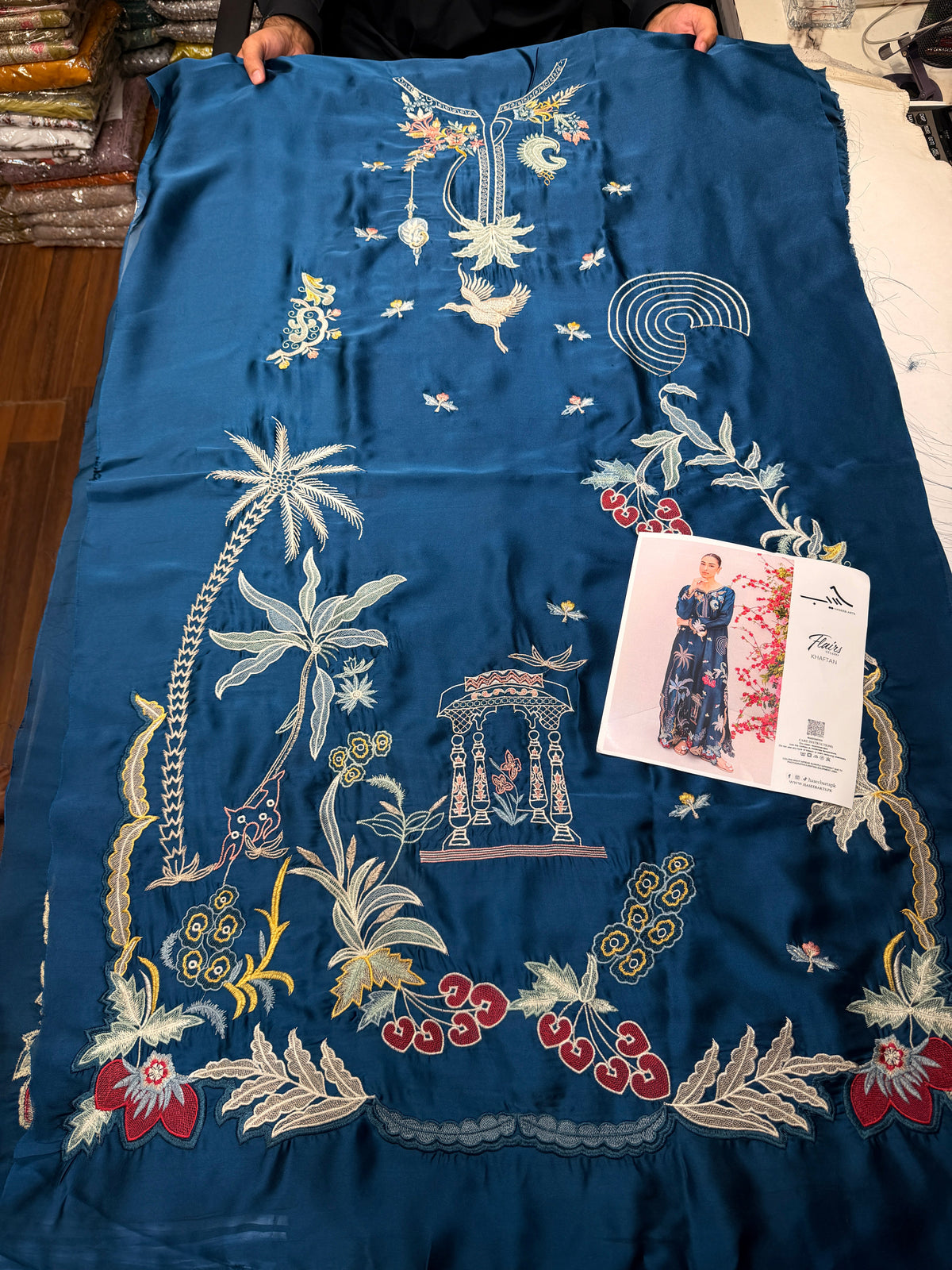 FLAIRS SILK KAFTAN 2PC ZINK