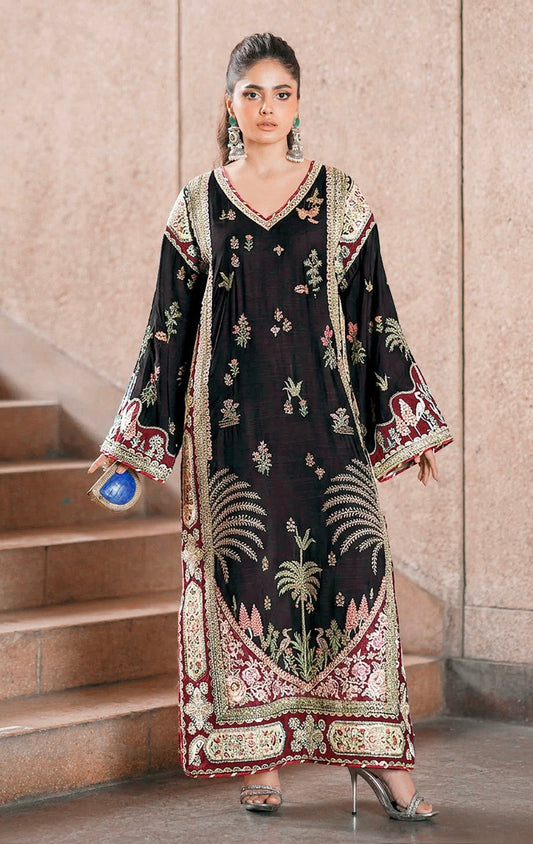 ETHNC SILK E-1024 KAFTAN 2PC