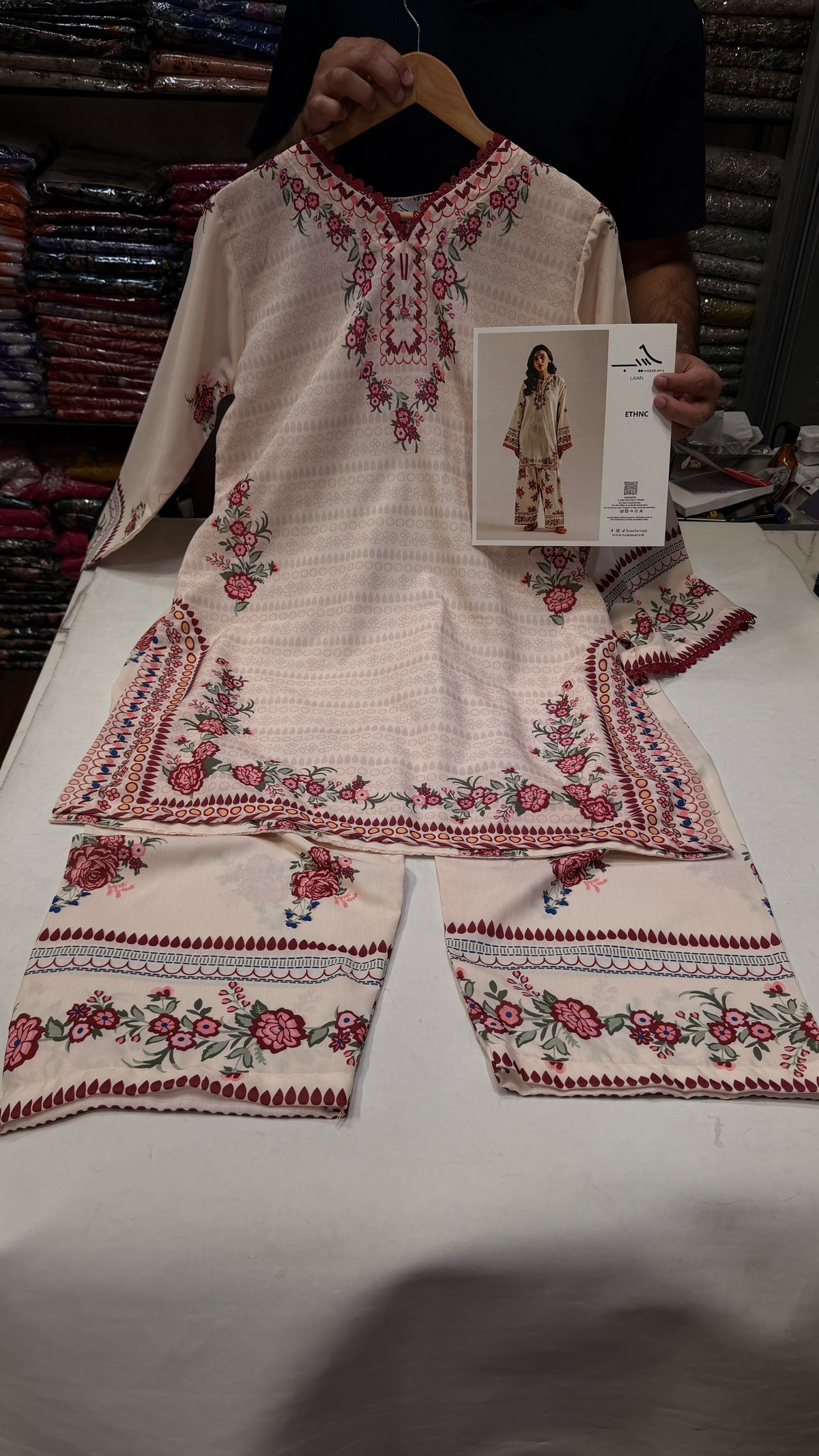 ETHNIC TRIBAL LAWN  2PC