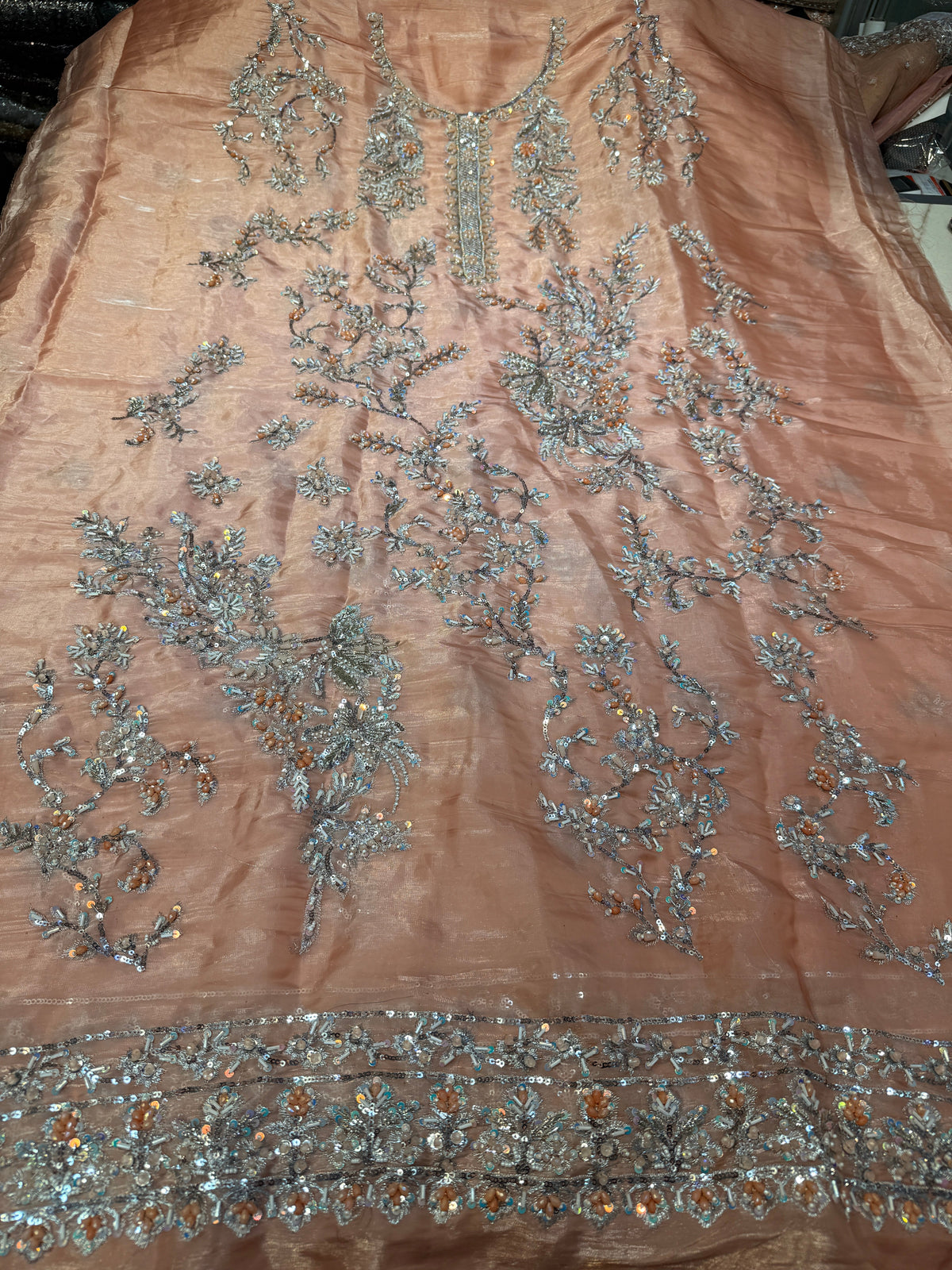 SRA 2PC SHISHA SILK FEROZEA 06 PEACH