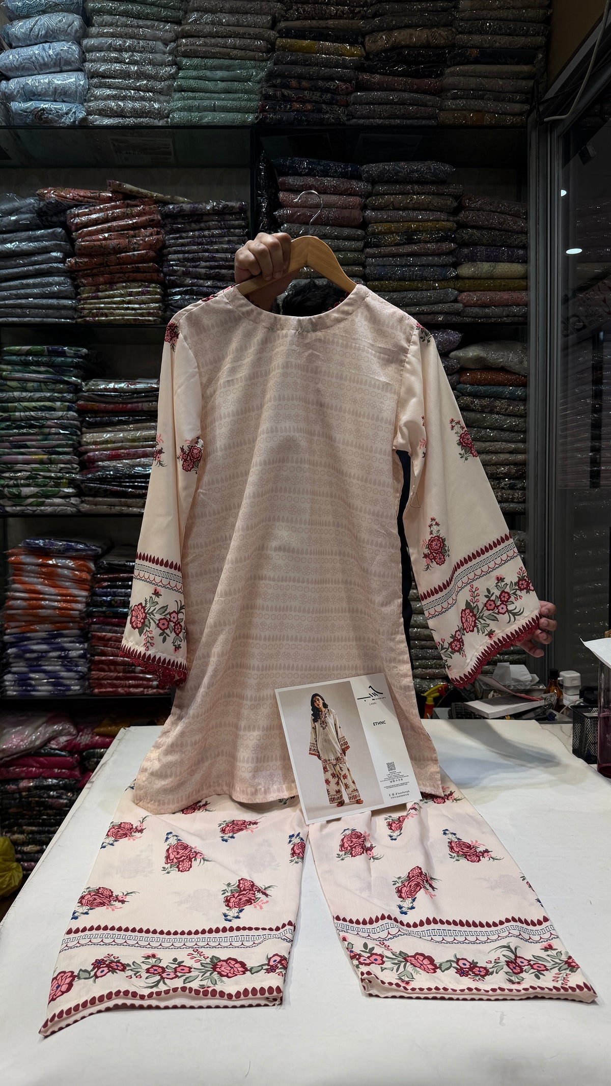 ETHNIC TRIBAL LAWN  2PC