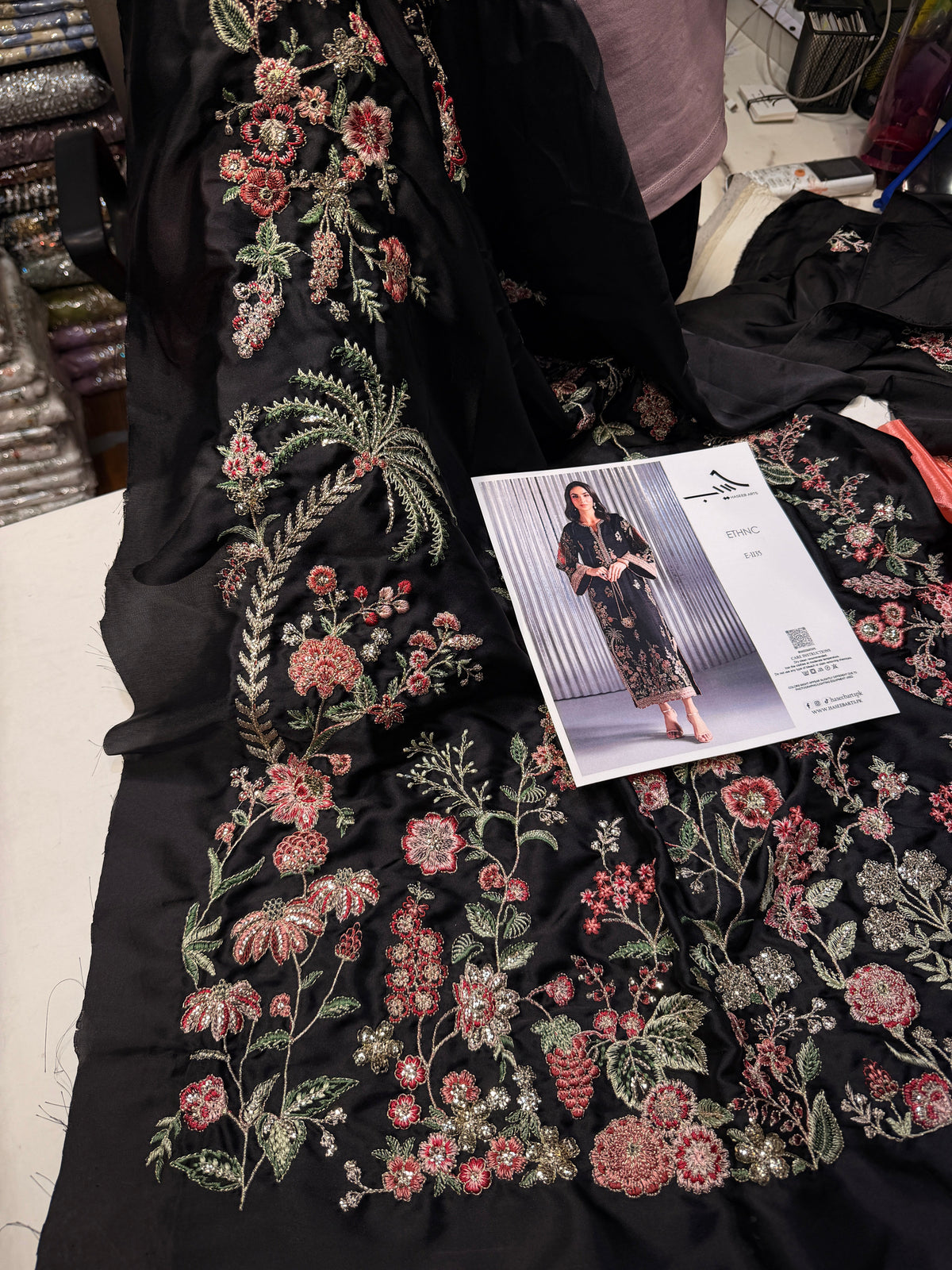 ETHNC SILK E-1135 KAFTAN 2PC
