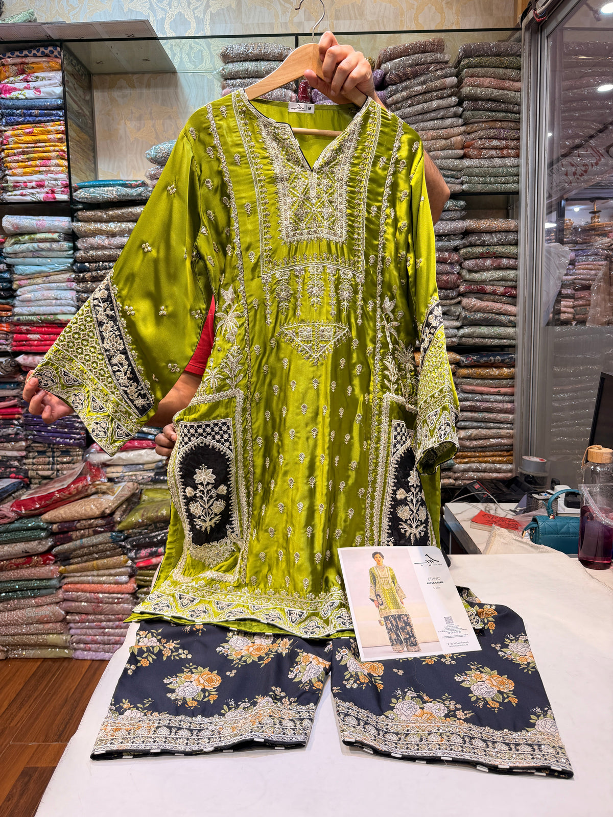 ETHNC SILK  2PC E-1103 STICHED (Delivery Time 10 to 15 Days)