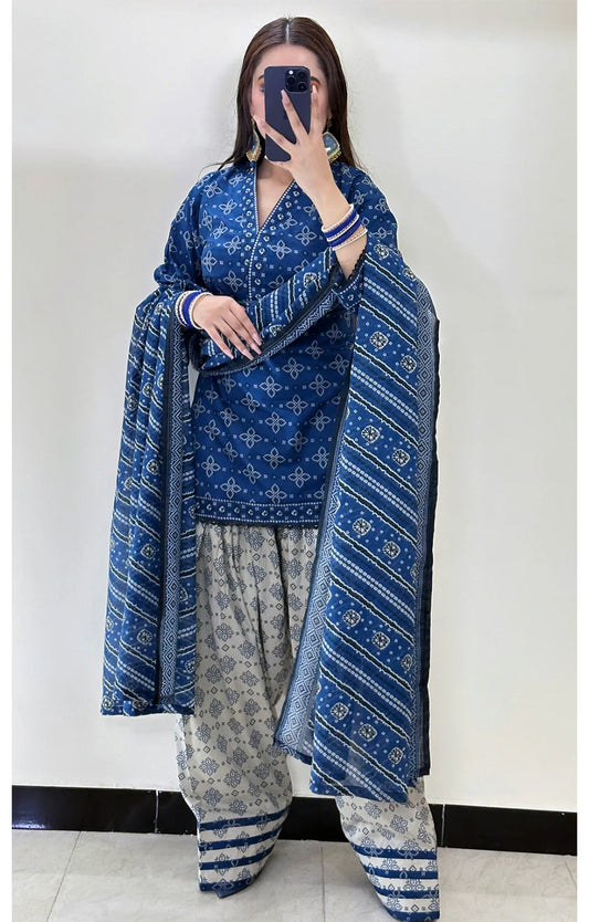 ETHNC AJRAK FARSHI SHALWAR