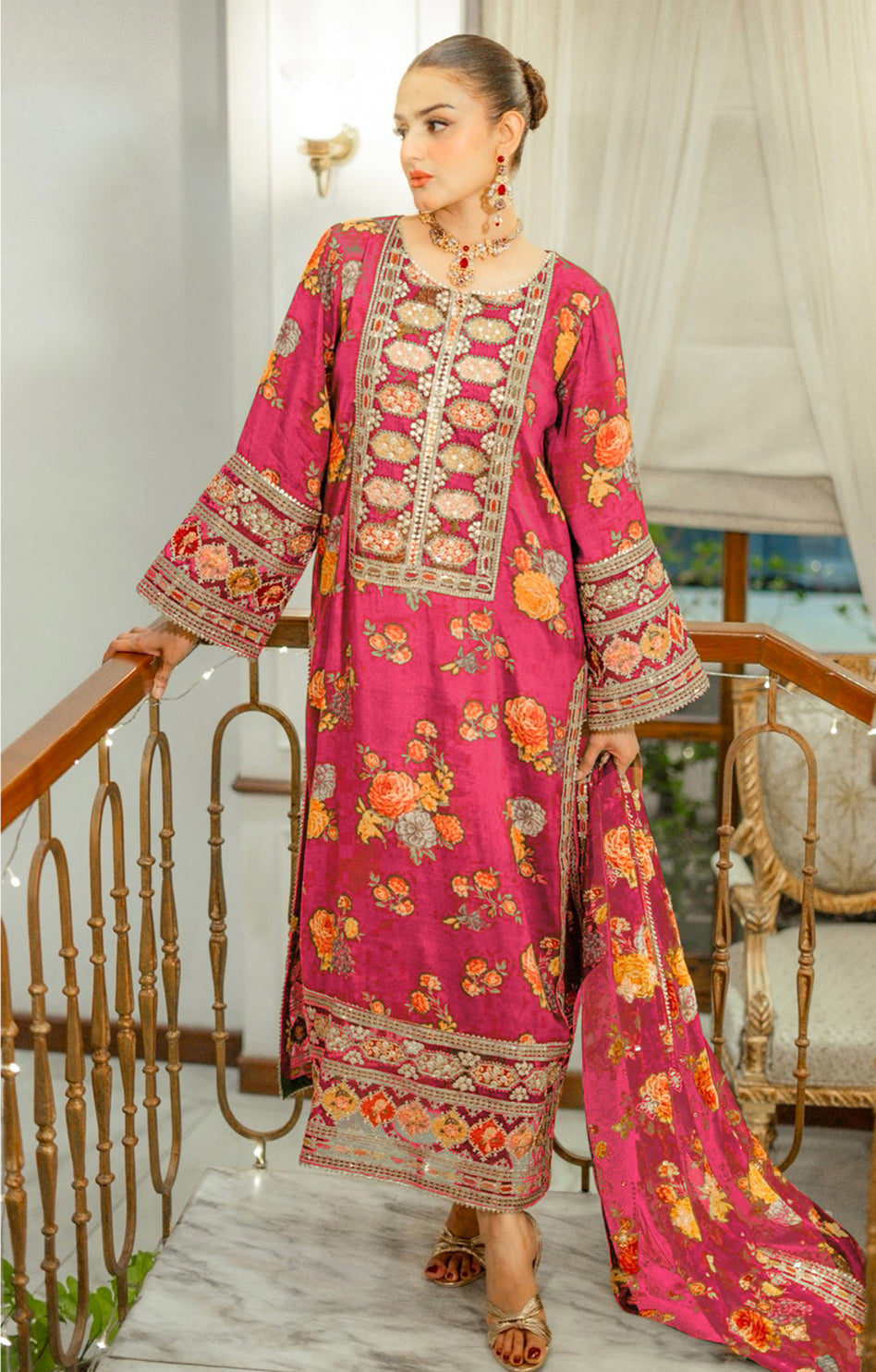 ANEELAS SILK PRINT SHOCK